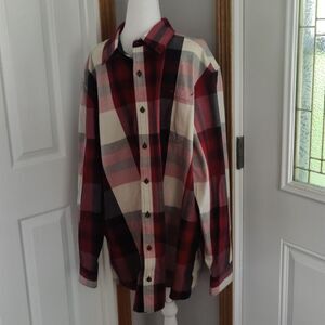 NWOT C.E. Schmidt Workwear plaid button down long sleeve shirt size 2XLT